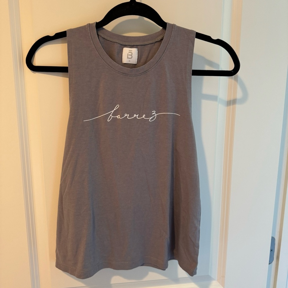 Barre3 Signature Sleeveless Gray Tank Top | M